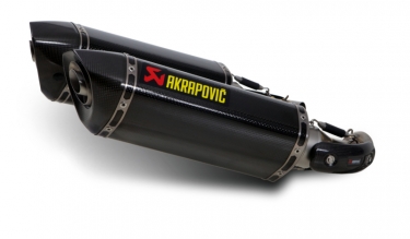 2x Akrapovic Slip-on Line Carbon Einddempers (L+R) met E-keur Ducati Monster 795 2010 - 2014